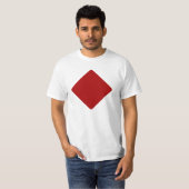T-shirt, rood diamant, symbool voor Kaart afspelen T-shirt (Voorkant volledig)