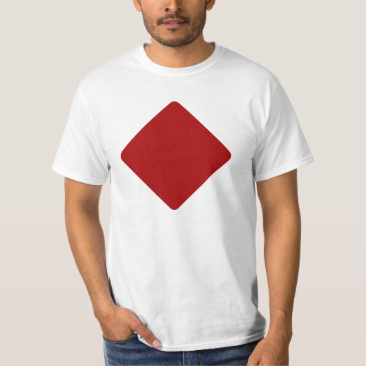 T-shirt, rood diamant, symbool voor Kaart afspelen T-shirt (Voorkant)
