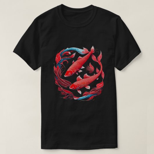 T-shirt Rood Koi Vis (Design voorkant)