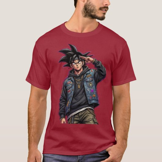 T-shirt rouge manga (Voorkant)