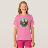 T-Shirt | Round Luna Park - Mauve Sky (Voorkant volledig)