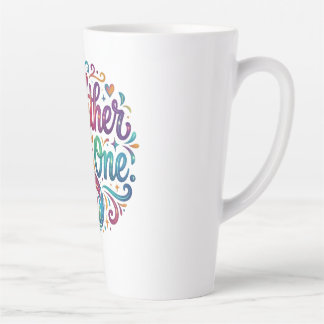 T-shirt 'Samen als één' – Grafiek van eenheid en v Latte Mok