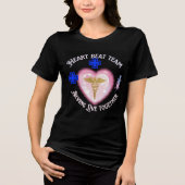 T-shirt 'samen levens redden', hart caduceus-ontwe (Voorkant)