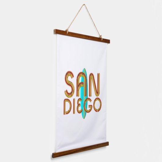 T-SHIRT San Diego Hangend Wandkleed (Gebogen)