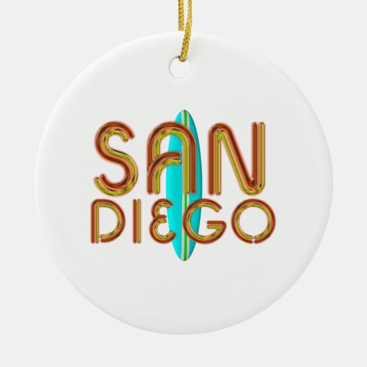 T-SHIRT San Diego Keramisch Ornament (Voorkant)