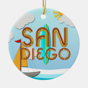 T-SHIRT San Diego Keramisch Ornament