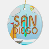 T-SHIRT San Diego Keramisch Ornament (Links)