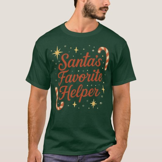 T-Shirt Santa’s Favorite Helper (Voorkant)