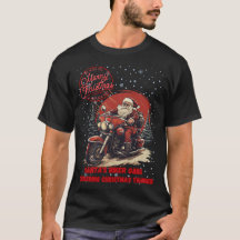 T-Shirt Santas Biker Bende Vrolijk Kerstfeest