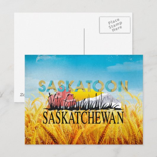 T-SHIRT Saskatoon Briefkaart (Voorkant / Achterkant)