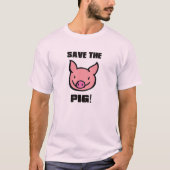 T-shirt SAVE THE PIG (Voorkant)