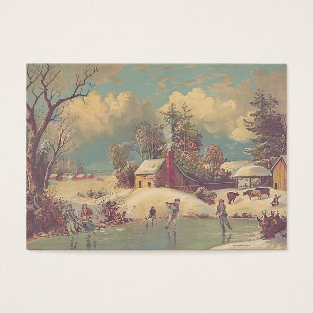 T-SHIRT Schaats land Visitekaartjes (Voorkant)