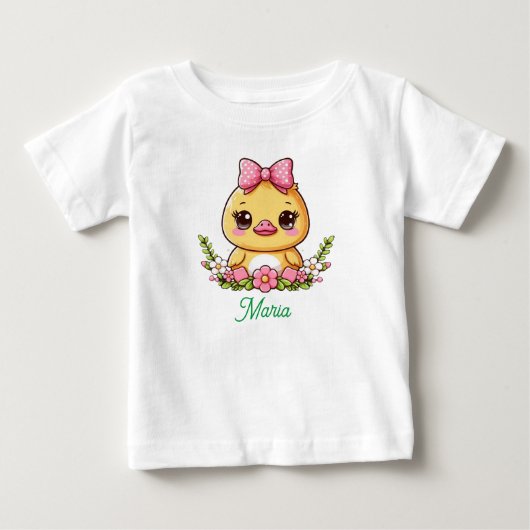 T-shirt schattige gele eend (Voorkant)