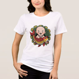 T-Shirt | Schattigee jongen met Lucky Koi