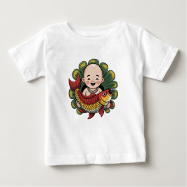 T-Shirt | Schattigee jongen met Lucky Koi