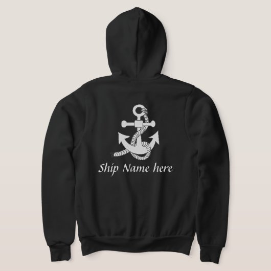 T-shirt - Scheepsanker met naam (achterkant) (Laag Achter)