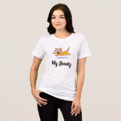 T-shirt schoonheid kat (Voorkant volledig)