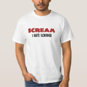 T-shirt schreeuw Ik haat Scrooge (Voorkant)