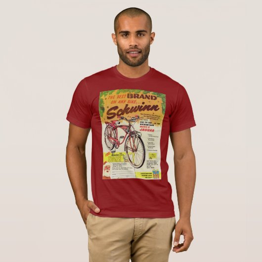 T-Shirt - Schwinn Bicycle Ad - Mark II Jaguar (Voorkant volledig)