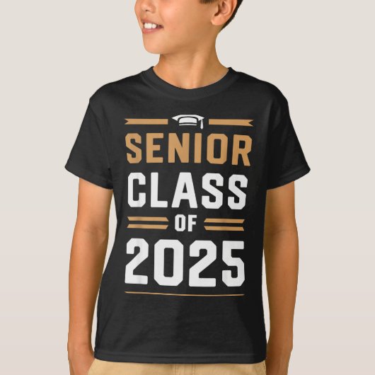 T-shirt seniorenklas 2025 middelbare school univer (Voorkant)