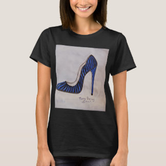 T-shirt sexy blauwe hoge hak schoen dames