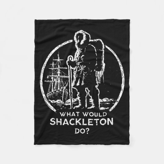 T-shirt Shackleton Leiderschapsenergie Managers Re Fleece Deken (Voorkant)