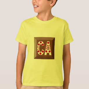 T-shirt-shirt blauw jersey CANADA CHOCOLADE SNOEPJ T-shirt