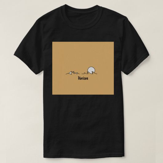 T-shirt shirt design minimalistic waves mountain  (Design voorkant)