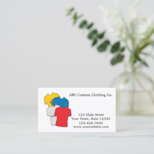 T-shirt Shop Visitekaartje (Staand voorkant)