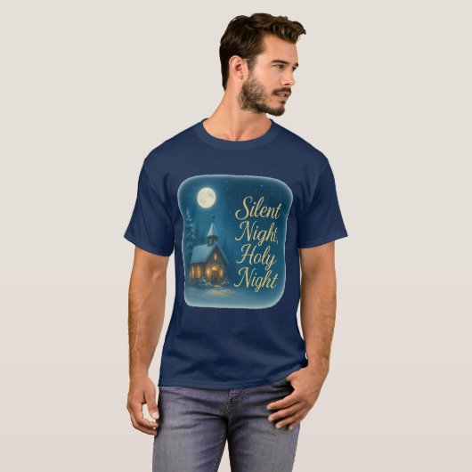 T-Shirt Silent Night, Holy Night (Voorkant volledig)