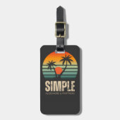 T-shirt Simple Sunset - Tropical vibes design Bagagelabel (Voorkant verticaal)