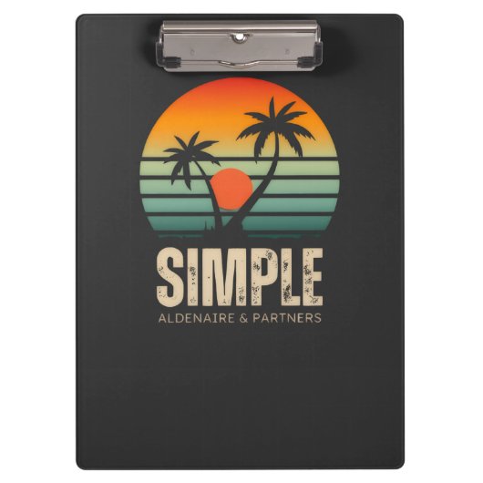 T-shirt Simple Sunset - Tropical vibes design Klembord (Voorkant)