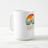 T-shirt Simple Sunset - Tropical vibes design Koffiemok (Voorkant links)