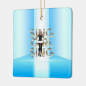 T-SHIRT Sing Girl Sing Keramisch Ornament (Links)