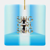 T-SHIRT Sing Girl Sing Keramisch Ornament (Achterkant)