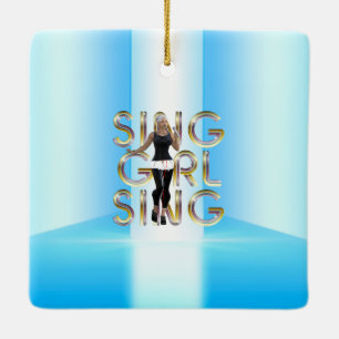 T-SHIRT Sing Girl Sing Keramisch Ornament