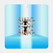 T-SHIRT Sing Girl Sing Metal Ornament (Achterkant)