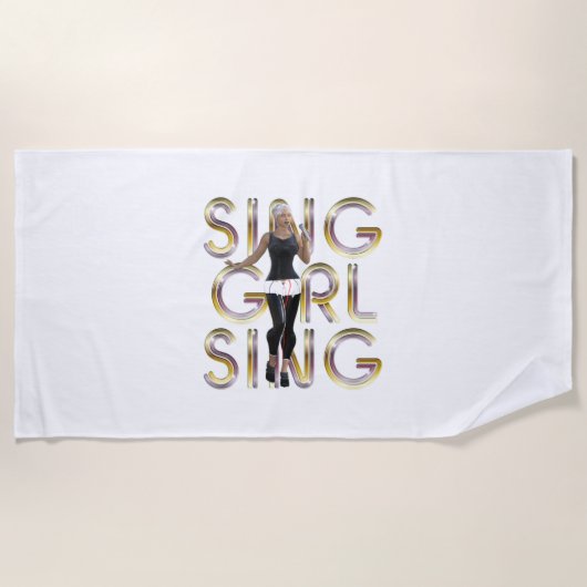 T-SHIRT Sing Girl Sing Strandlaken (Voorkant)