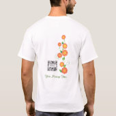 T-shirt Sjabloon Generische Oranje bloemen (Achterkant)