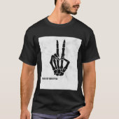 T-SHIRT SKELET HAND VREDE (Voorkant)