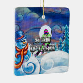 T-SHIRT Ski Utah Keramisch Ornament (Rechts)