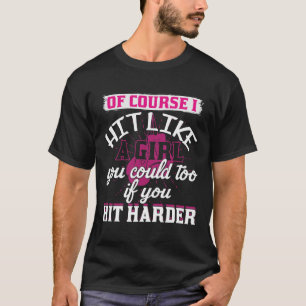 T-shirt slaat als een meisje Leuk kickboksen Bokse