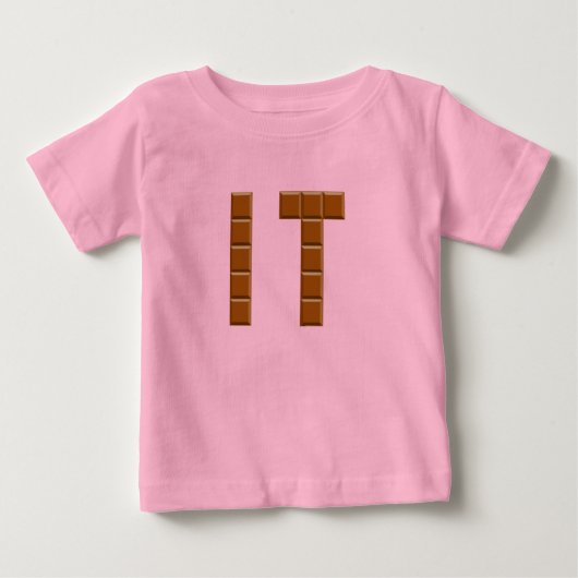 T-shirt, slanke roze Bébés CHOCOLAT ITALIË (Voorkant)
