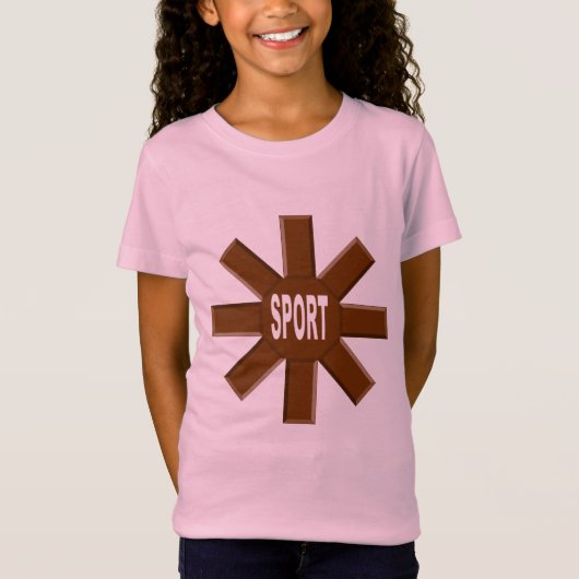 T-shirt, slanke roze SOLEIL CHOCOLAT T-shirt (Voorkant)