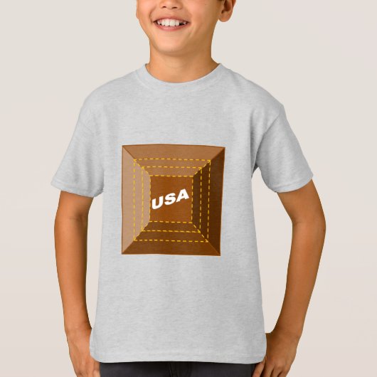 T-shirt Slim Kind CHOCOLAT USA (Voorkant)