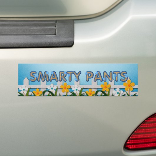 T-SHIRT Smarty Pants Bumpersticker (Op auto)