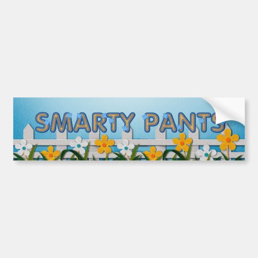 T-SHIRT Smarty Pants Bumpersticker (Voorkant)