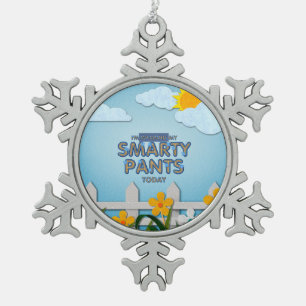 T-SHIRT Smarty Pants Tin Sneeuwvlok Ornament