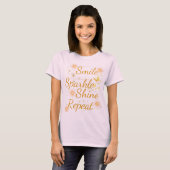 T-shirt "Smile, Sparkle, Shine, Repeat" (Voorkant volledig)