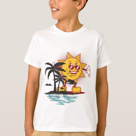 T-Shirt Smiling Summer Sun (Voorkant)